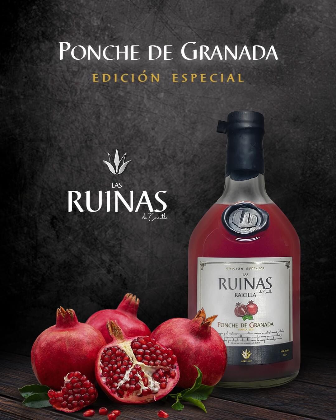 PEQUEÑA RAIZ® (formerly LAS RUINAS) Pomegranate Punch with Artisanal Raicilla 700ml 